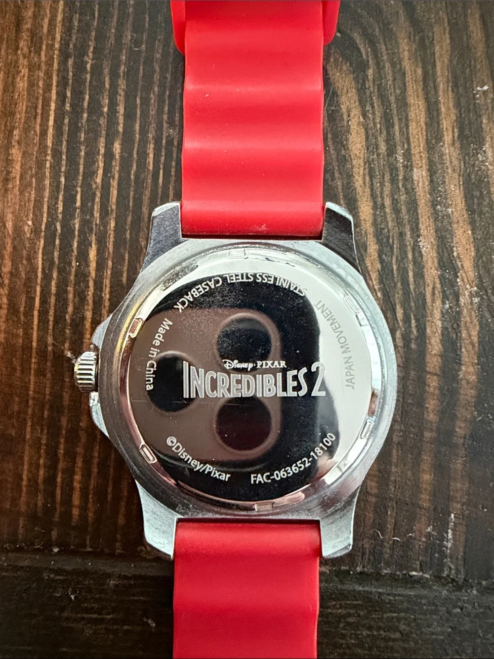 Disney Incredibles 2 Red Silicone Strap Watch